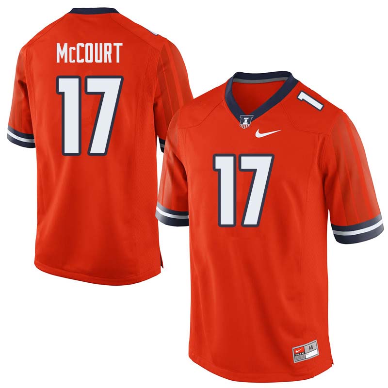 Men #17 James McCourt Illinois Fighting Illini College Football Jerseys Sale-Orange